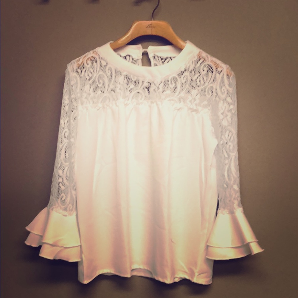 White lace blouse